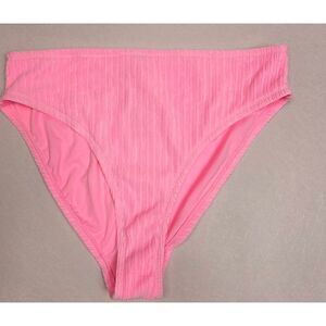 Wild Fable Pink Mid Rise Bikini Bottom Size Extra Large